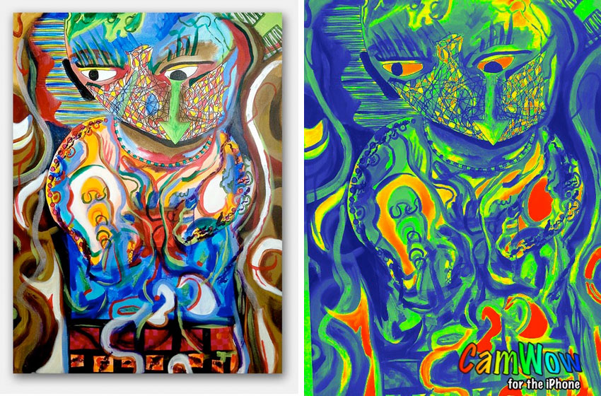 My painting and a CamWow filter applied to it