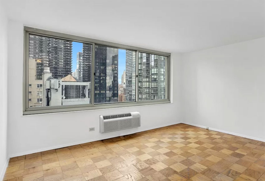 high-rise apartment and view in NYC