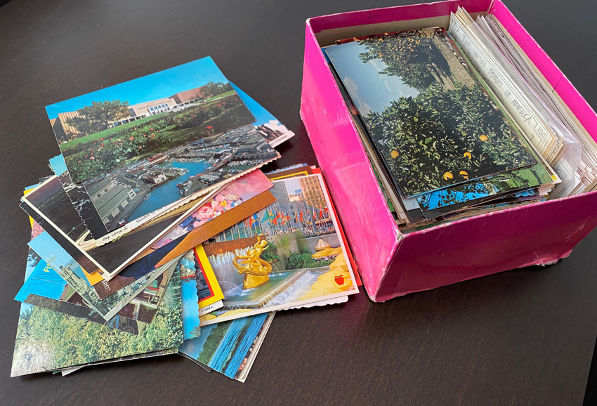 my collection of vintage postcards from the 1980s