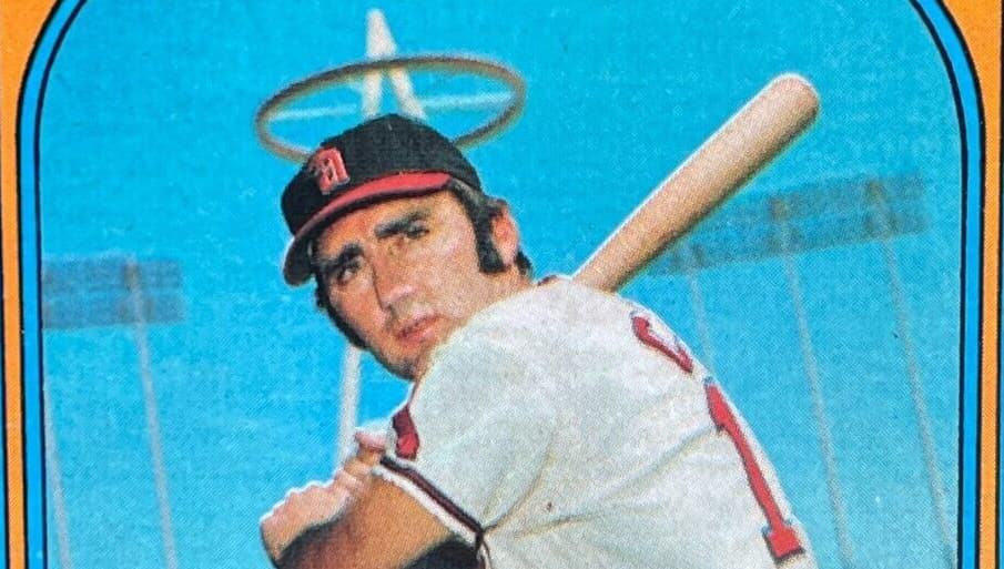 California Angels Billy Cowan with a halo over his head