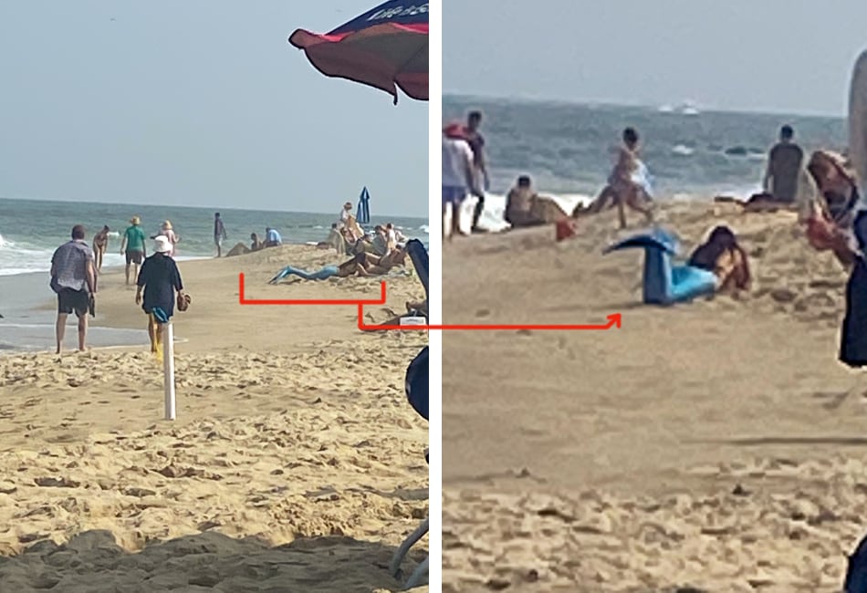 mermaid on the beach at Ocean Grove, NJ