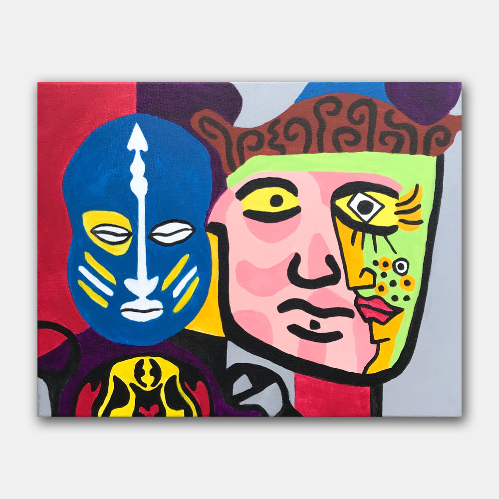 "Faces from the Streets of Paris," 16 x 20 inch acrylic on canvas by artist Mark McKinney.
