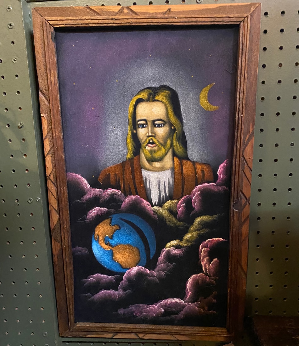 thrift store Jesus painting