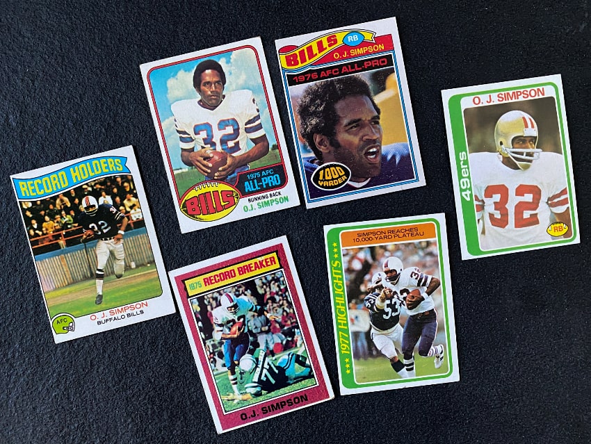 OJ Simpson football cards for sale