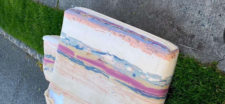 abstract art on a sofa cushion