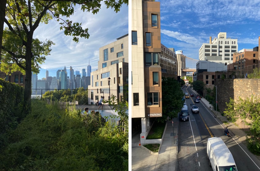 Brooklyn Heights and views of Manhattan from fall 2023.