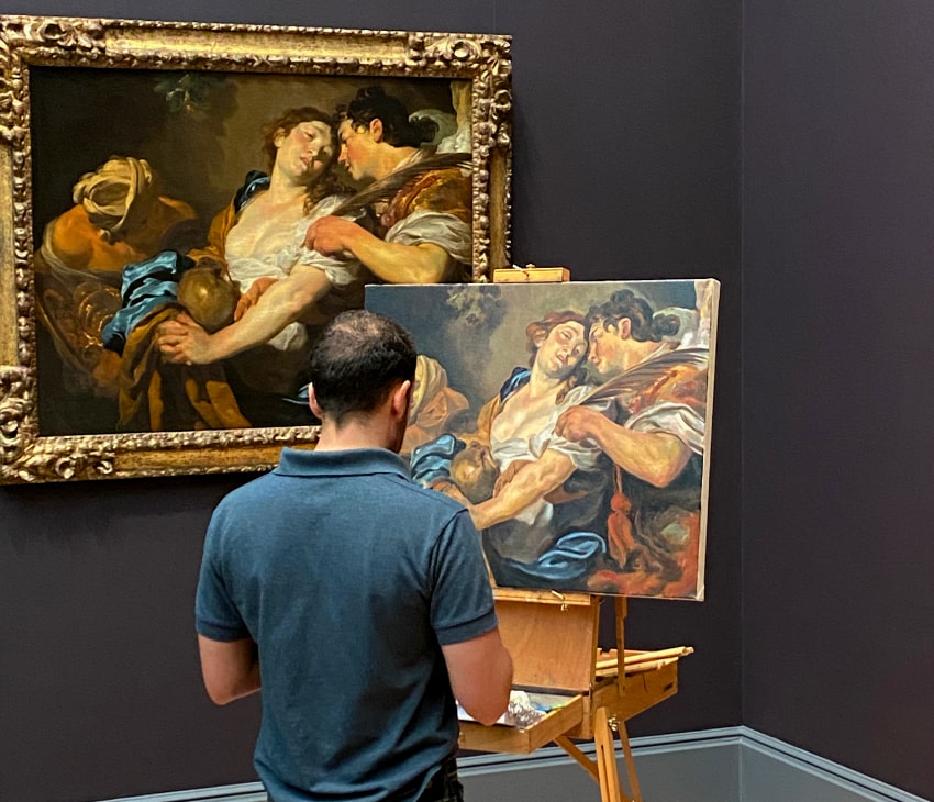 Copying a masterpiece at The Metropolitan Museum of Art