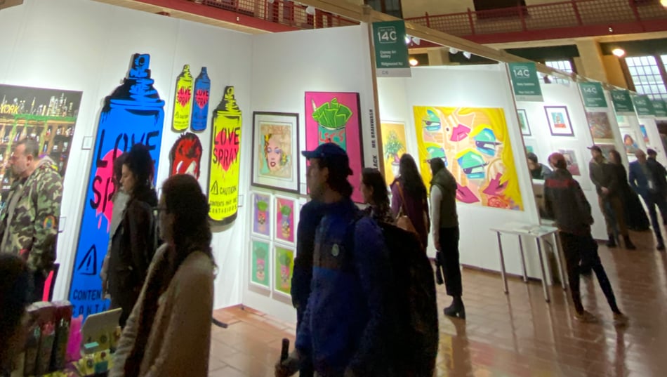 A look at a number of booths at Art Fair 14C