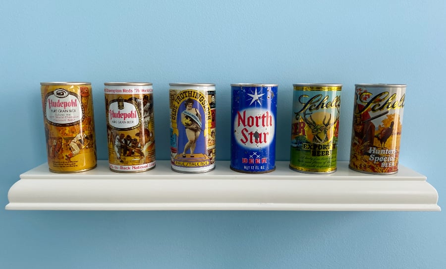 vintage beer cans