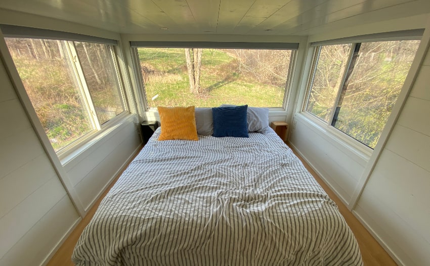 bedroom loft in tiny house