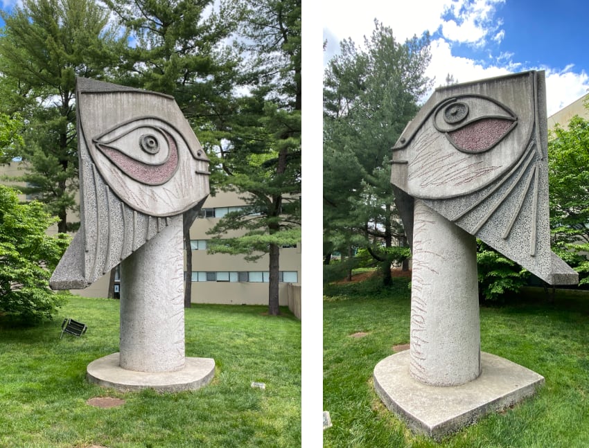 Picasso concrete sculpture at Princeton University