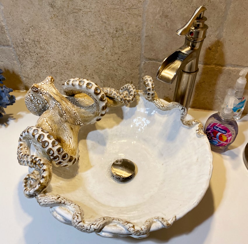 Octopus sink seen in the Florida Keys