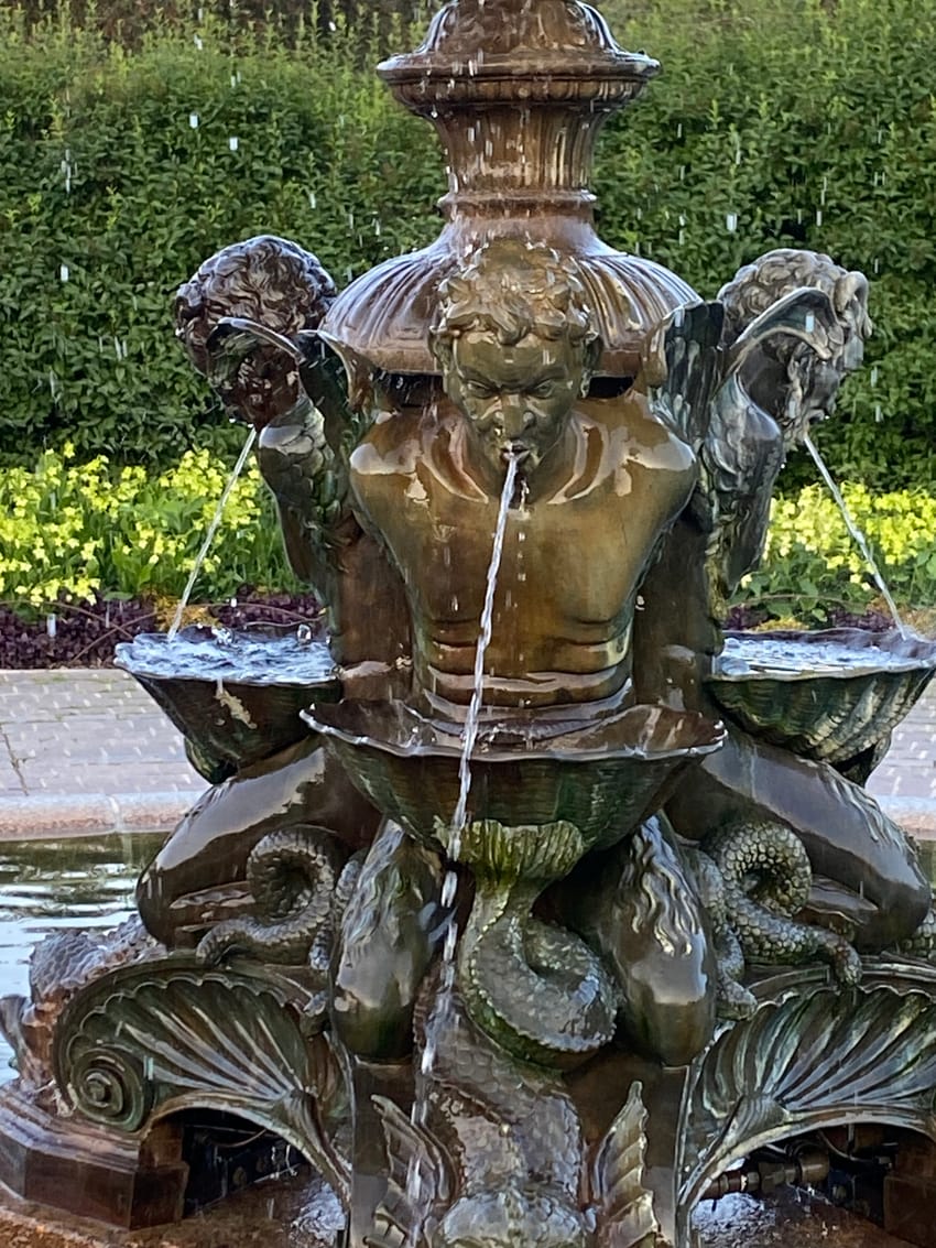 Heffelfinger Fountain satyr detail