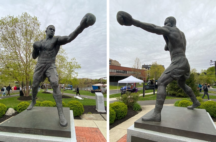 Larry Holmes sculpture in Easton, PA