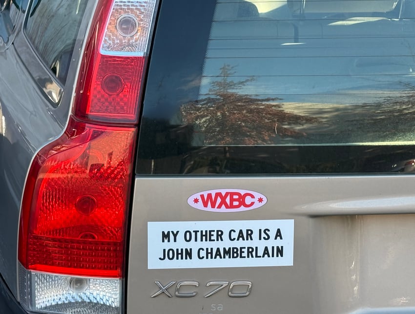 My other car is a John Chamberlain bumper sticker