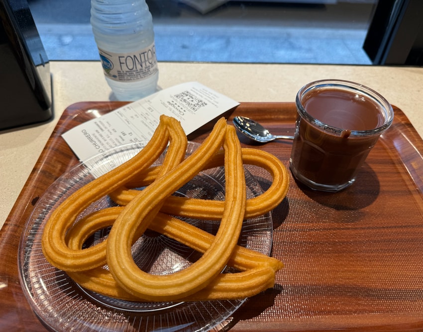 Churros and chocolate in Mexico City