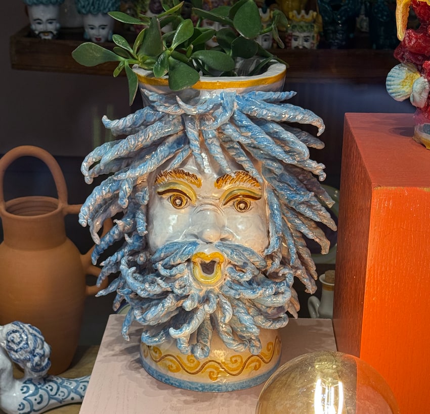 Ceramic head at Morueco Ceramicas in Madrid