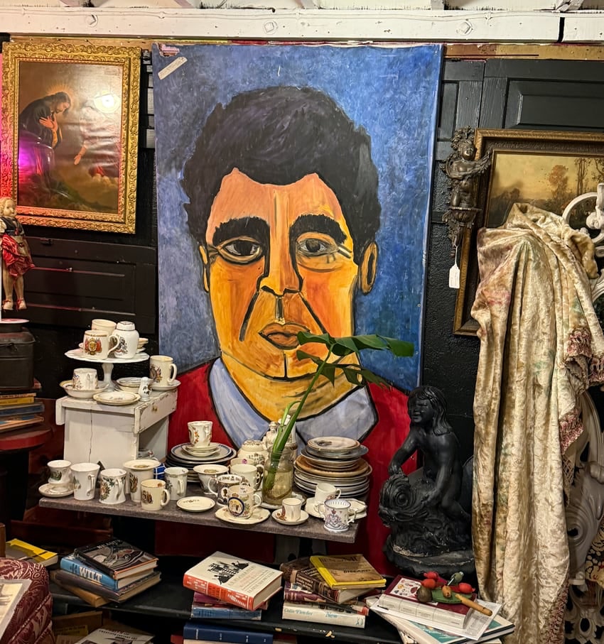 familiar face at the antiques store