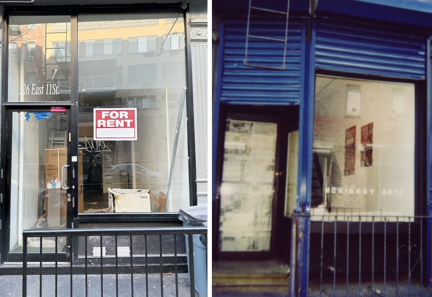 526 East 11th Street in New York City, now and then (1996), when I had McKinney Arts there.