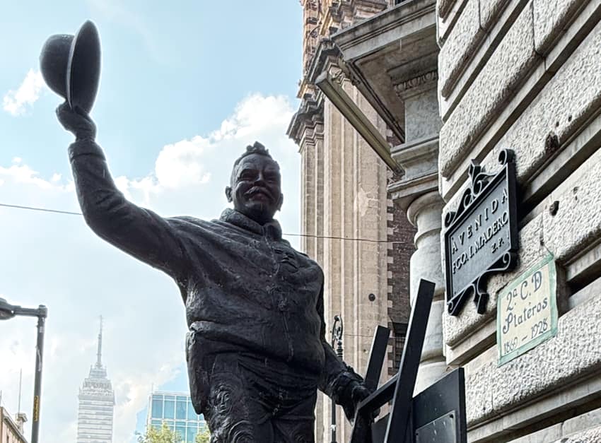 Pancho Villa sculpture on Madero Street
