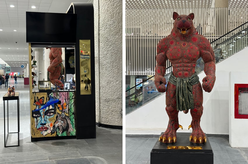 Art by Cesar Menchaca in CDMX airport