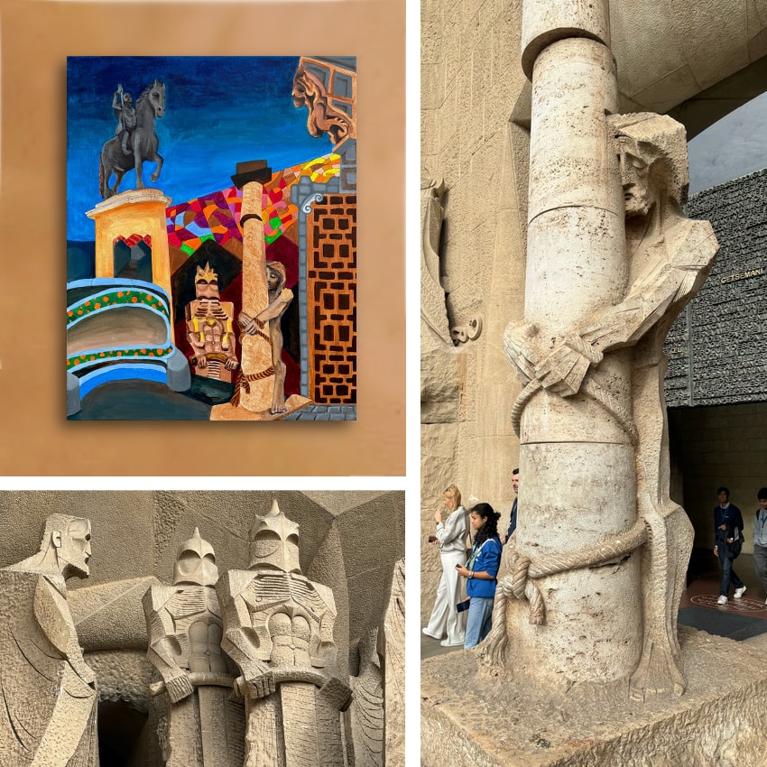 Art by Mark McKinney inspired by Sagrada Familia in Spain