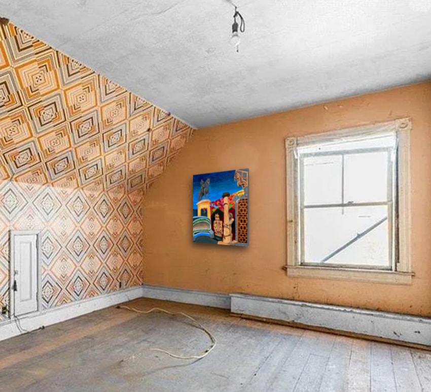 A painting installed in an Easton PA room