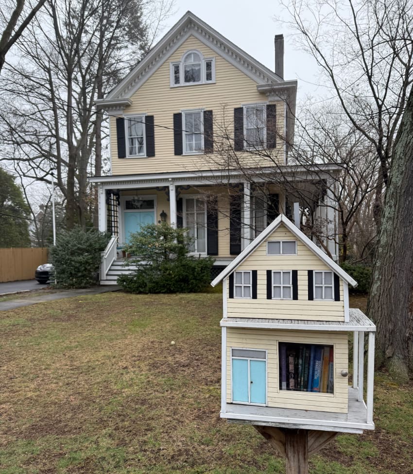 A Little Free Library just like the house in Montclair
