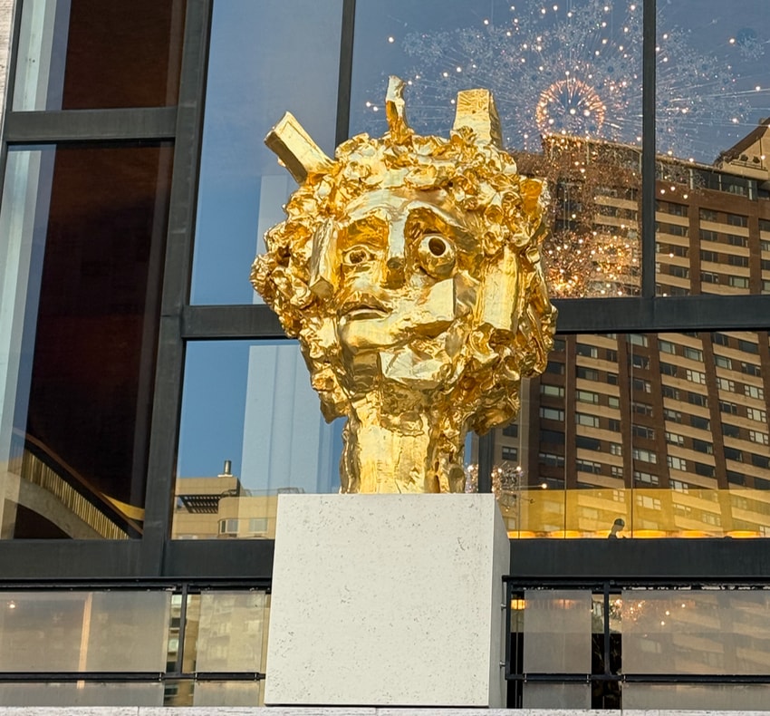 George Condo sculpture at the Metropolitan Opera in NYC