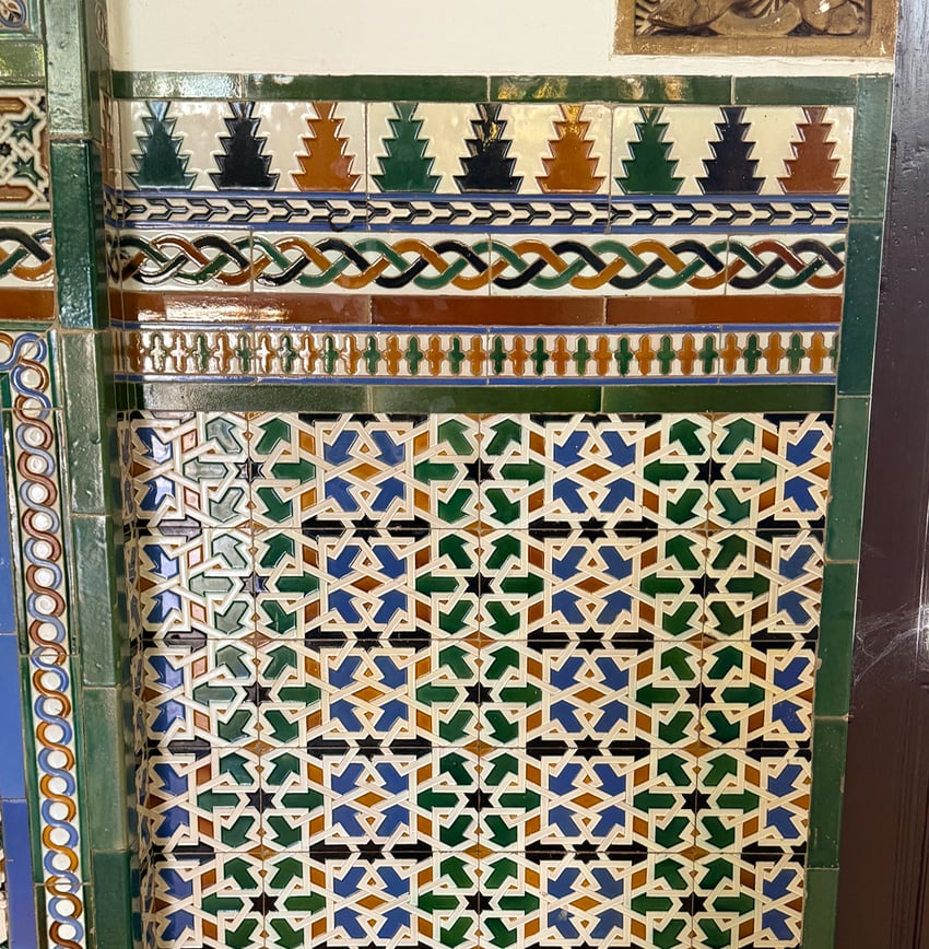 decorative tiling in Toledo train station