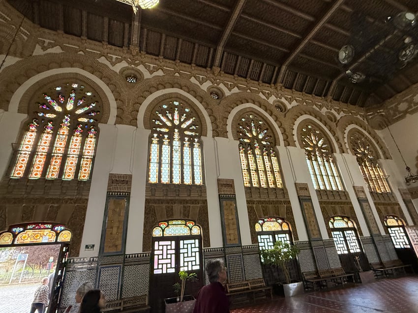 horseshoe arches at the Toledo railway station in the Mudejar style