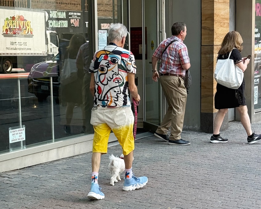 Picasso Shirt seen in NYC via street photography