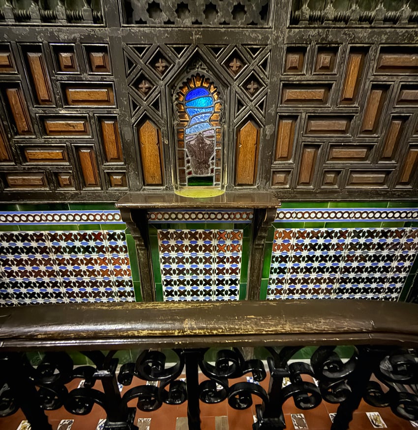 railway ticket office details at Toledo train station in Spain.