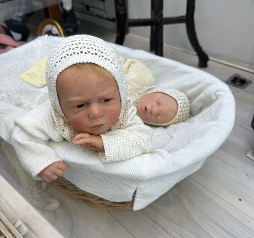hyperrealistic baby sculpture
