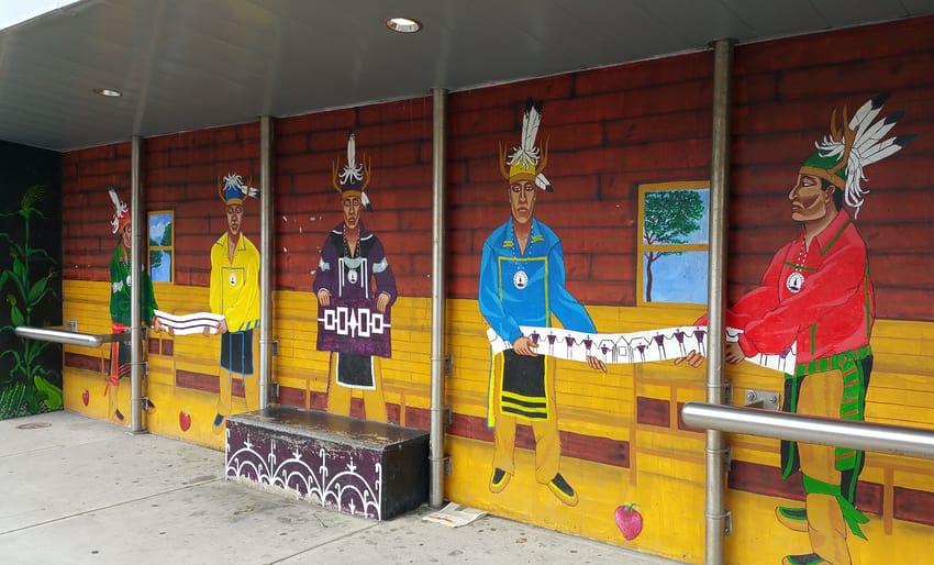 Native American street art in Ithaca