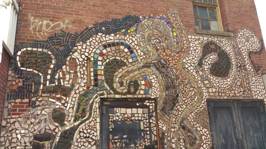 street art mosaic in Ithaca
