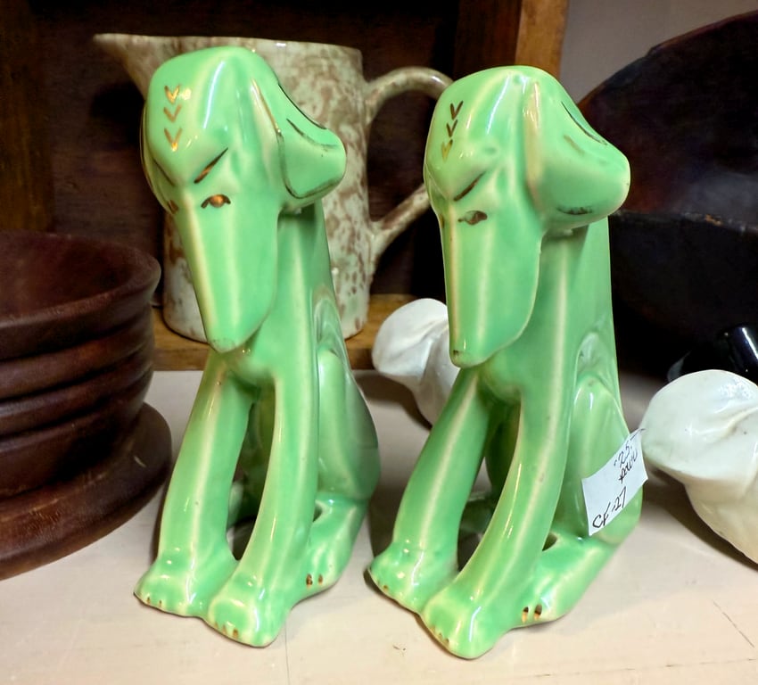 Grindley Artcraft Hound Dogs seen at Red Rooster Antiques