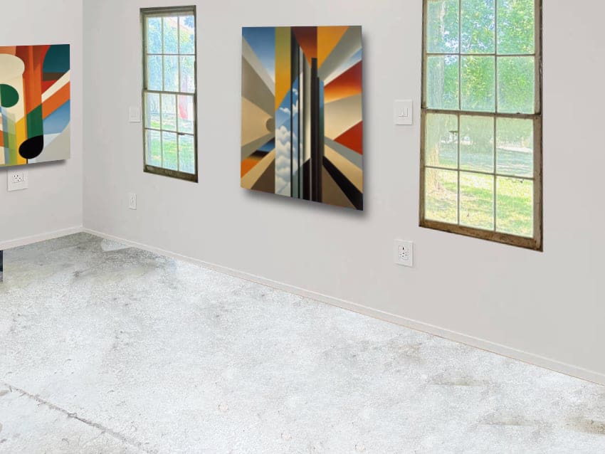 barn transformed into an art gallery