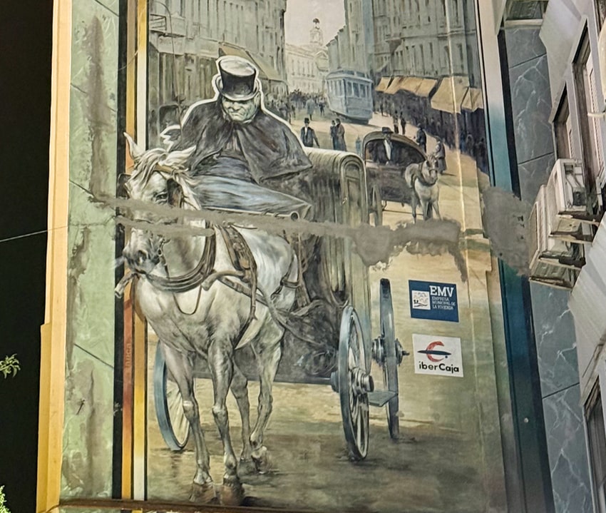 Detail of Alberto Pirrongelli mural
