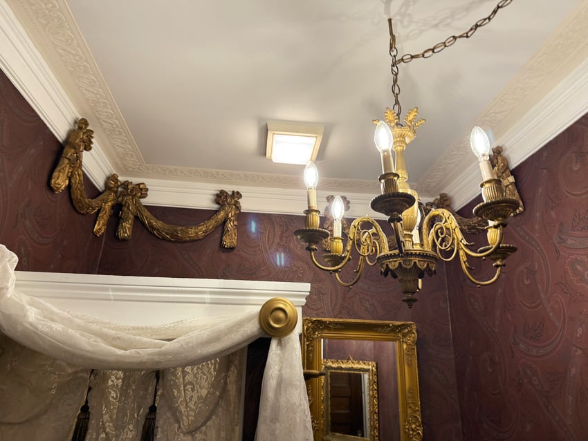 ornate details in old country house