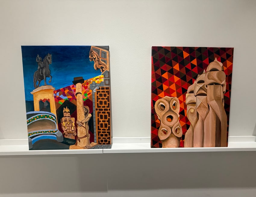 Paintings with images from Spain by artist Mark McKinney.