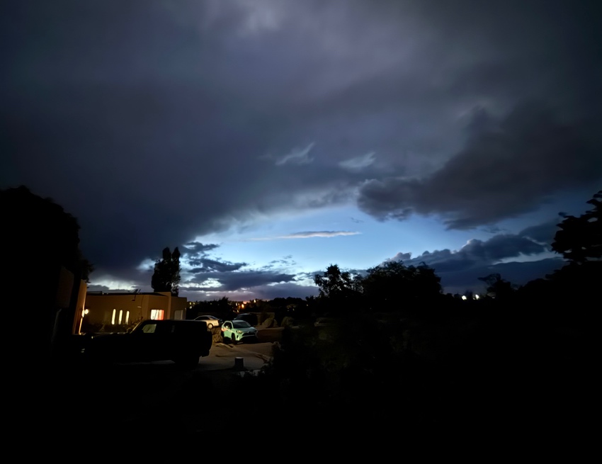 Santa Fe clouds and sky at night