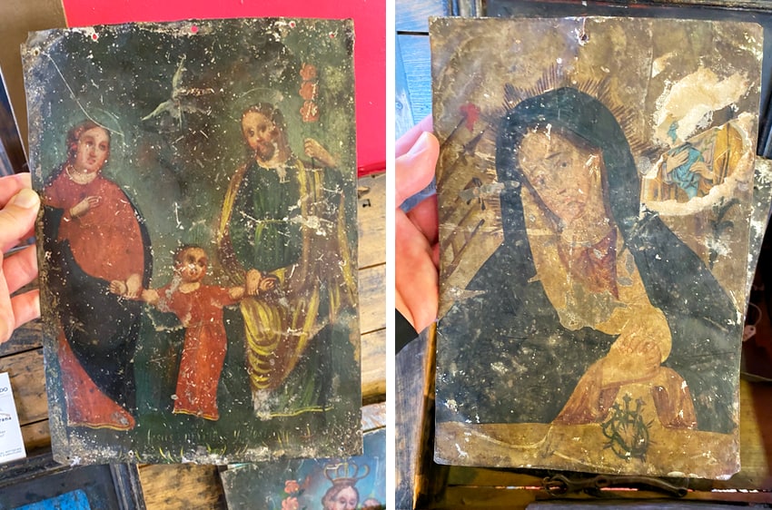 vintage retablos in New Mexico