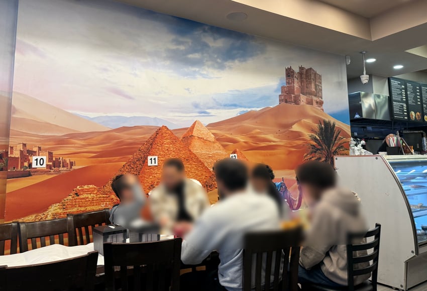 inside the Yemeni Restaurant on 125th Street in Harlem