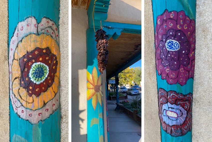 painted flowers folk art in Taos, NM