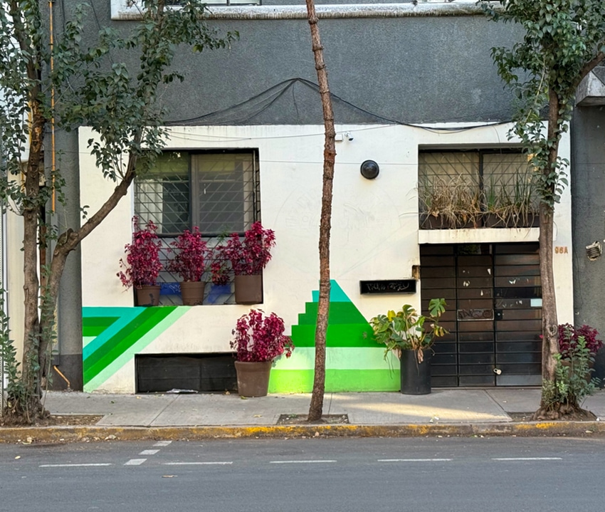 A home in Roma Norte, CDMX, with racing stripes