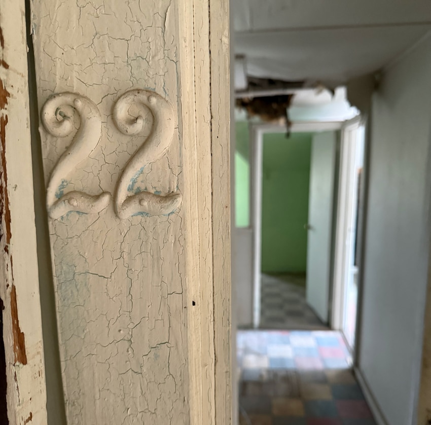 room 22 entrance in a Wurtsboro mansion