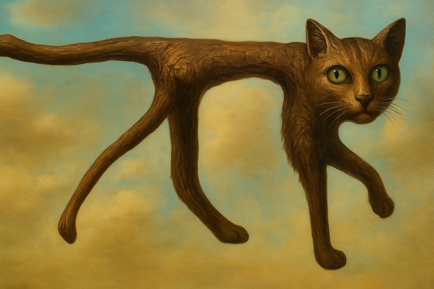 strange looking cat created by A.I.