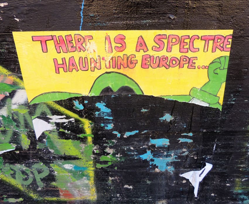 Dr. Doom street art seen in Bushwick, Brooklyn