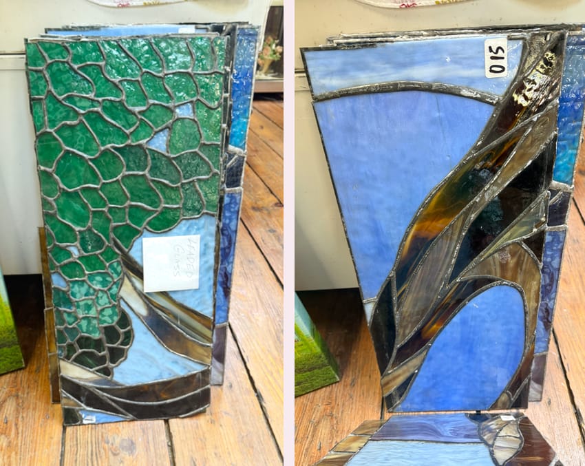 antique leaded stained glass